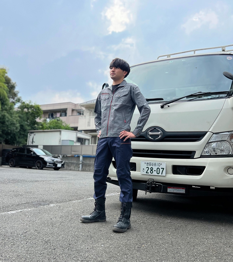 新しい作業服